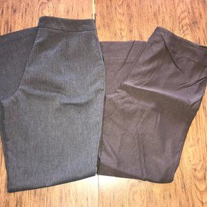 Bundle of 2 Pair of Grey & Brown Slacks Pants